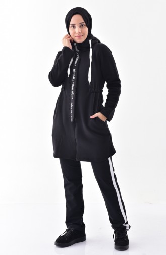 YNS Long Hooded Sweatshirt 4012-01 Black 4012-01