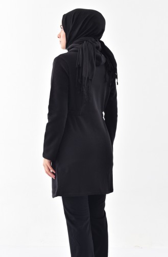 YNS Long Hooded Sweatshirt 4012-01 Black 4012-01