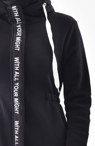YNS Long Hooded Sweatshirt 4012-01 Black 4012-01