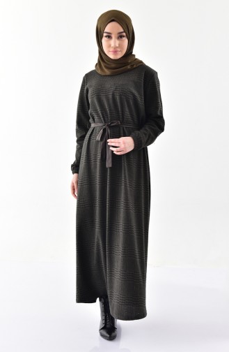 Khaki Hijab Kleider 4404-03