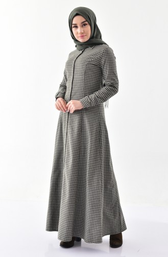 Khaki Hijab Kleider 3064-01