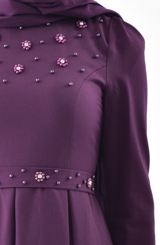 Pearly Belted Dress 0206-04 Purple 0206-04