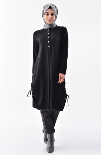 Sefamerve Buttoned Tunic 5009-01 Black 5009-01