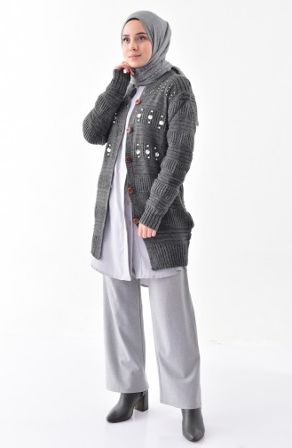 Knitwear Pearl Cardigan 8015-01 Anthracite 8015-01