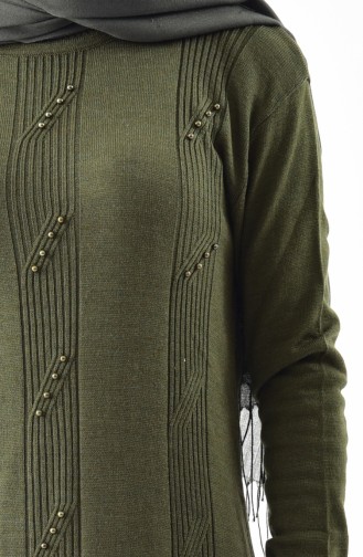 Pearl Knitwear Sweater 2128-03 Khaki 2128-03