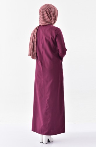 توبانور فستان بتصميم جيوب وطيات 2996-03 لون ارجواني داكن 2996-03