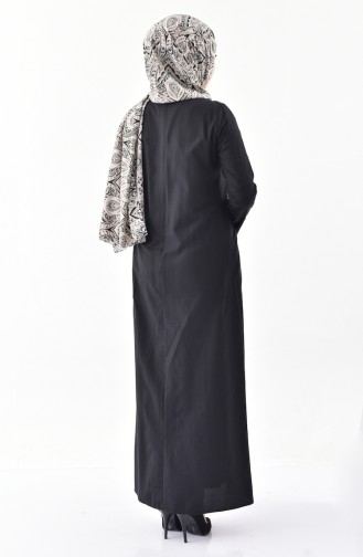 توبانور فستان بتصميم جيوب وطيات 2996-04 لون اسود 2996-04