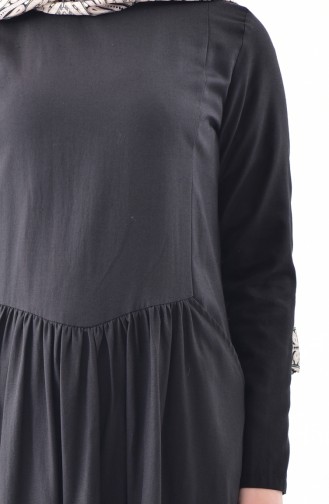 TUBANUR Pocketed Pleated Dress 2996-04 Black 2996-04