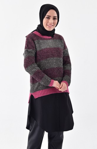 Knitwear Silvery Sweater 8007-02 Black Damson 8007-02