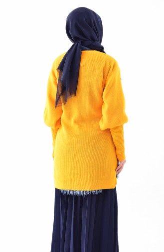 Balloon sleeve Knitwear Tunic 2124-15 Mustard 2124-15