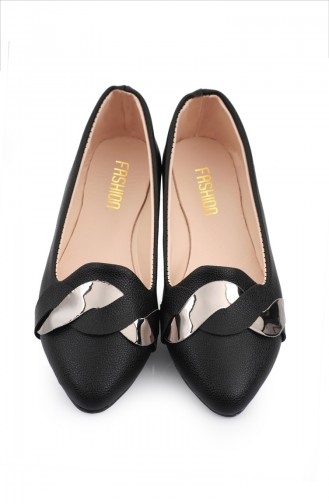 Black Women`s Flats 6550-0