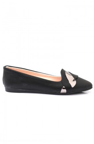 Women s Knit Patterned Flat shoe 6550 Black Platinum 6550-0