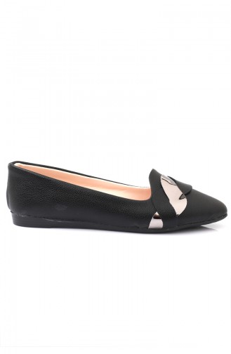 Schwarz Damen Ballerinas 6550-0