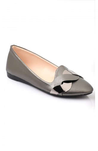Gray Woman Flat Shoe 6556-6