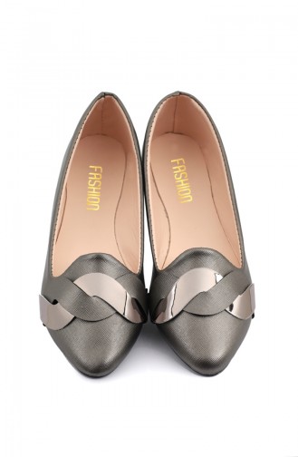 Women s Knit Patterned Flat shoe 6556-6 Gray 6556-6