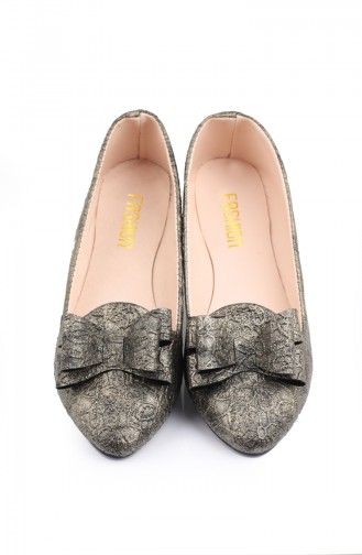 Babettes Pour Femme a Motifs et Noeud 6557-7 Or Foncé 6557-7