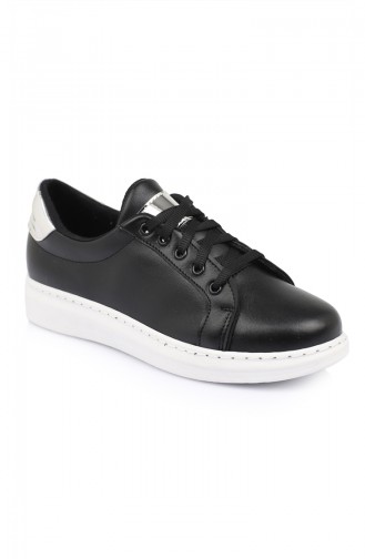 Sneakers Ayakkabı 9300-01SG Siyah Gümüş