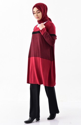 Triko Tunik 3907-05 Bordo