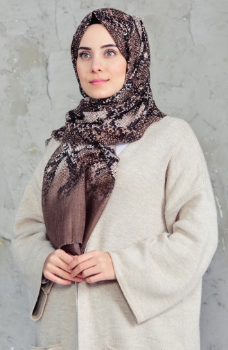 Châle Cotton a Motifs 2157-11 Vison 2157-11