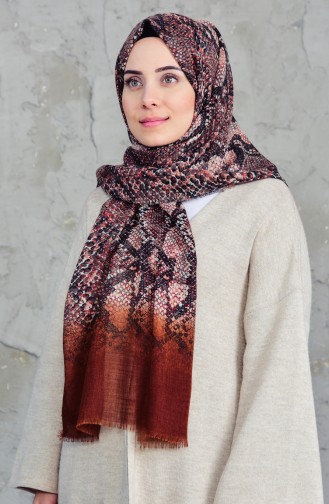Patterned Flamed Cotton Shawl 2157-12 Taba 2157-12