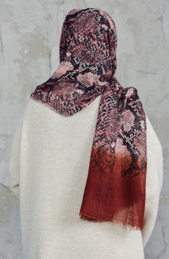 Patterned Flamed Cotton Shawl 2157-12 Taba 2157-12