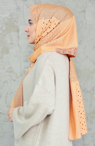 Châle Coton Lycra a Motifs 4022-01 Moutarde 4022-01
