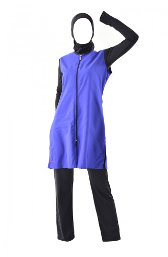 Maillot de Bain Islamique 301-03 Bleu Roi 301-03