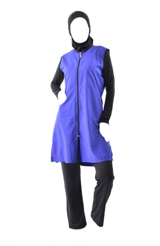 Maillot de Bain Islamique 301-03 Bleu Roi 301-03