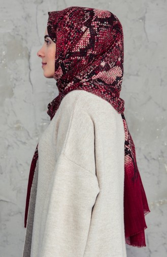 Châle Cotton a Motifs 2157-10 Cerise 2157-10