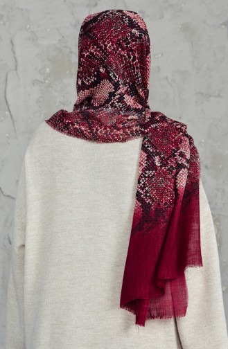 Châle Cotton a Motifs 2157-10 Cerise 2157-10