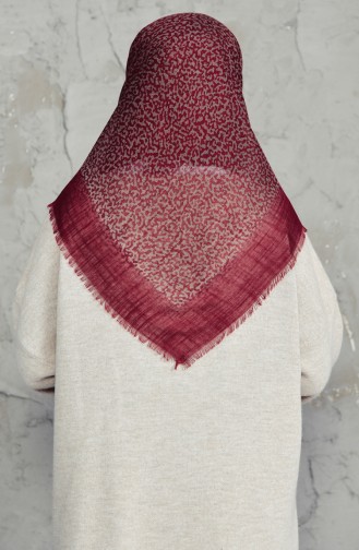 Patterned  Cotton Scarf 2156-04 Cherry 2156-04