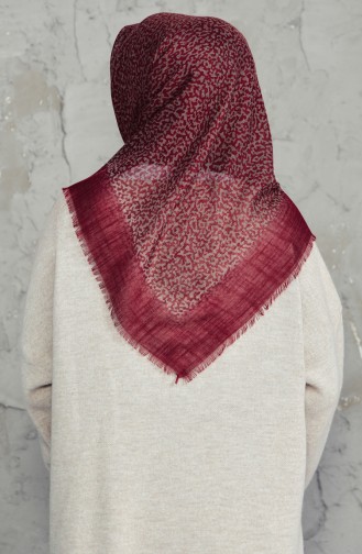 Patterned  Cotton Scarf 2156-04 Cherry 2156-04