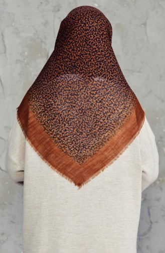 Patterned  Cotton Scarf 2156-05 Cinnamon Color 2156-05