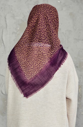 Echarpe Cotton a Motifs 2156-08 Pourpre 2156-08