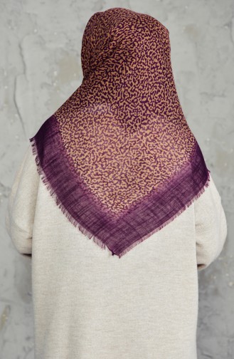 Echarpe Cotton a Motifs 2156-08 Pourpre 2156-08