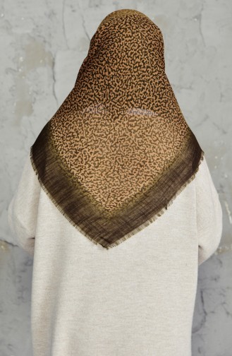 Echarpe Cotton a Motifs 2156-13 Khaki 2156-13