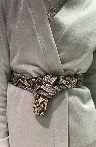 Women´s Snake Skin Belt İM01-09 Light Brown 01-09