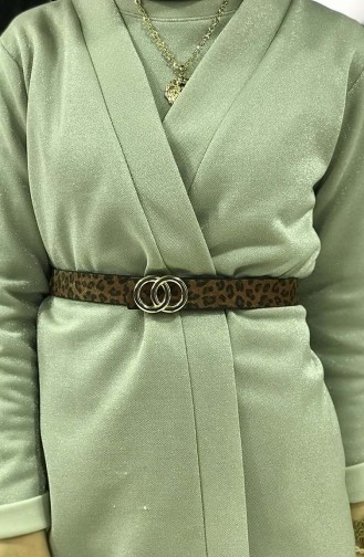 حزام خصر للنساء بتصميم مرقط  İM03-10 لون نحاسي 03-10