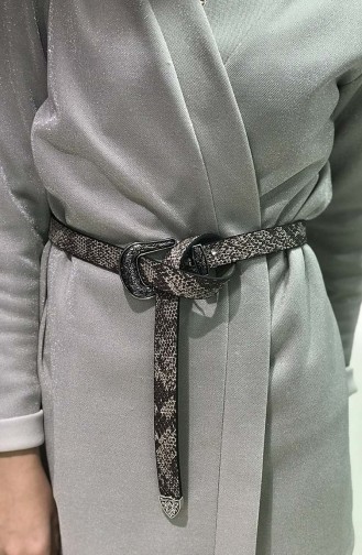 حزام خصر للنساء بتصميم مطبع بجلد الزواحف   IM04-05 لون بني مائل للوردي 04-05
