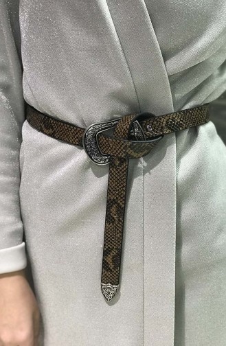 Women´s Snake Skin  Belt IM04-06 Light Brown 04-06