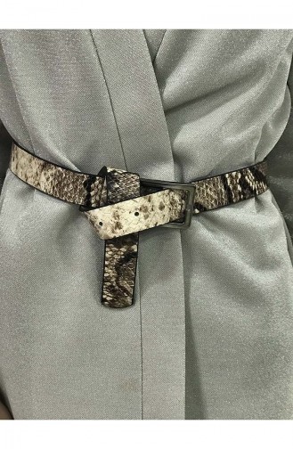 Ceinture Pour Femme İM05-10 Brun Clair Serpent 05-10