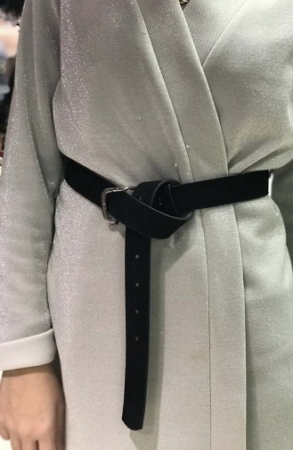 حزام خصر للنساء بتصميم من الشامواه  IM06-01 لون اسود 06-01