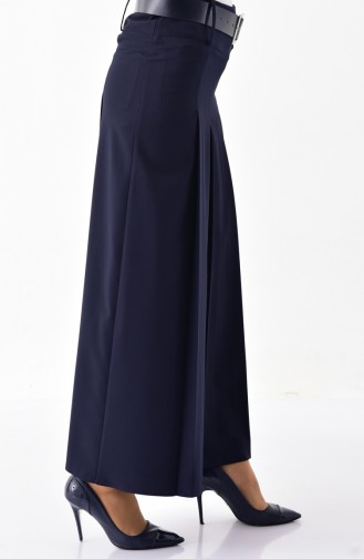 BURUN Belted Trousers Skirt 31243-02 Navy Blue 31243-02