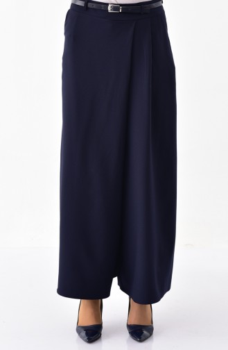 BURUN  Belted Trousers Skirt 31248-02 Navy Blue 31248-02