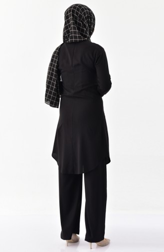 Necklace Tunic Trousers Double Suit 1187-04 Black 1187-04