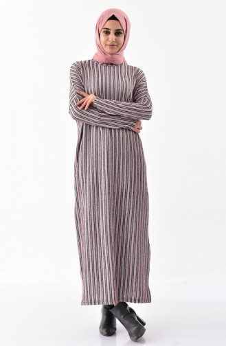Pink Hijab Dress 7758-01
