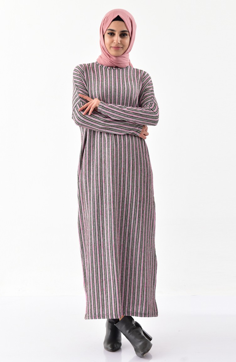 Pink Hijab Dress 7758-01