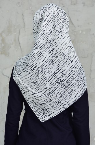 Akel Cheesecloth Scarf 001-396D-15 Cream Gray 001-396D-15