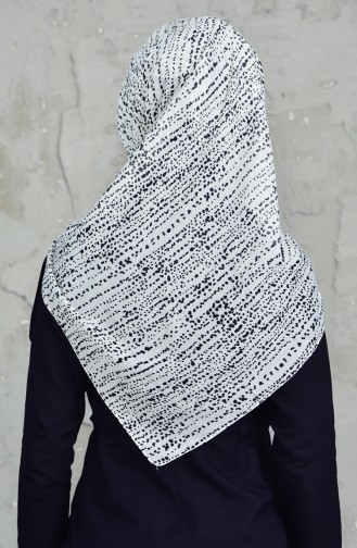 Akel Cheesecloth Scarf 001-396D-15 Cream Gray 001-396D-15