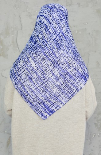 Akel Cheesecloth Scarf 001-396D-27 Navy Blue Saxe  001-396D-27